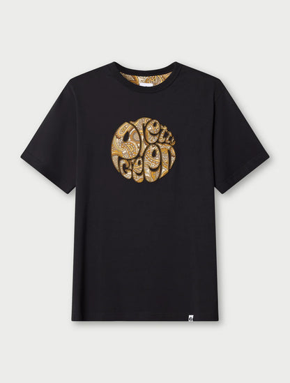 Pretty Green Hermosa Paisley Logo T-Shirt Black