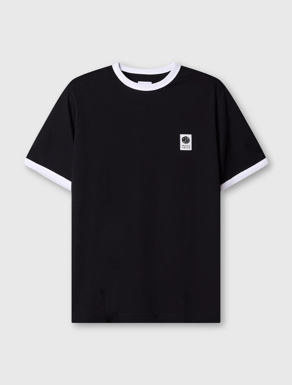 Pretty Green Melrose Ringer T-Shirt Black