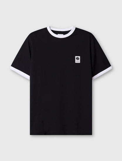 Pretty Green Melrose Ringer T-Shirt Black