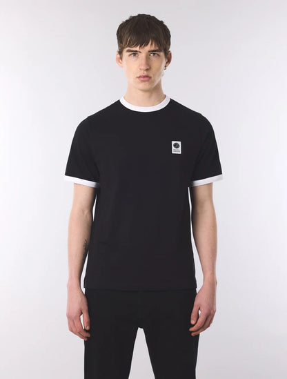 Pretty Green Melrose Ringer T-Shirt Black