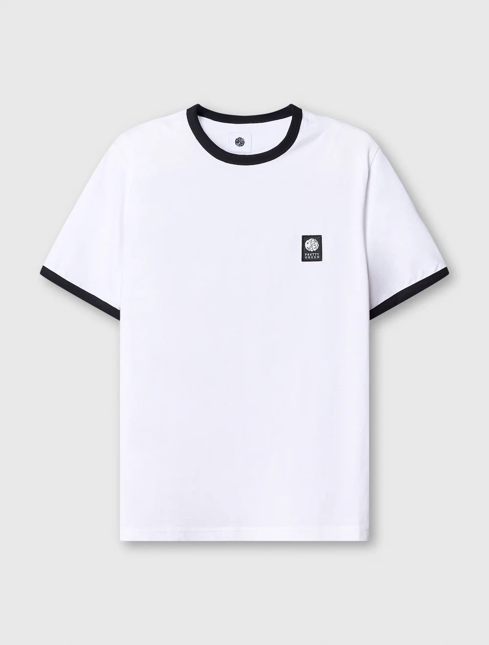 Pretty Green Melrose Ringer T-Shirt White