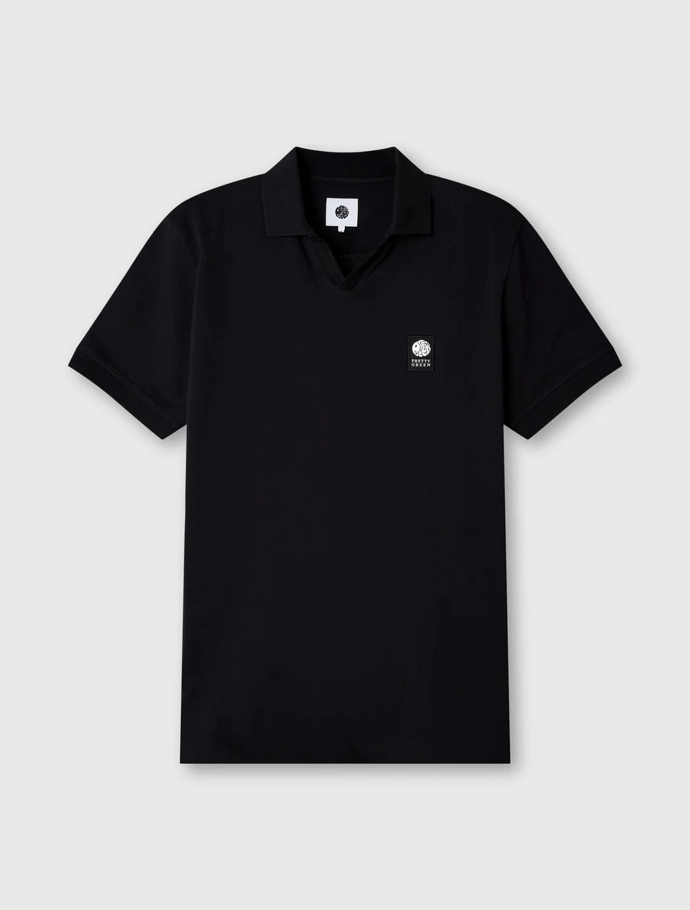 Pretty Green Resonance Solid Colour Polo Shirt Black