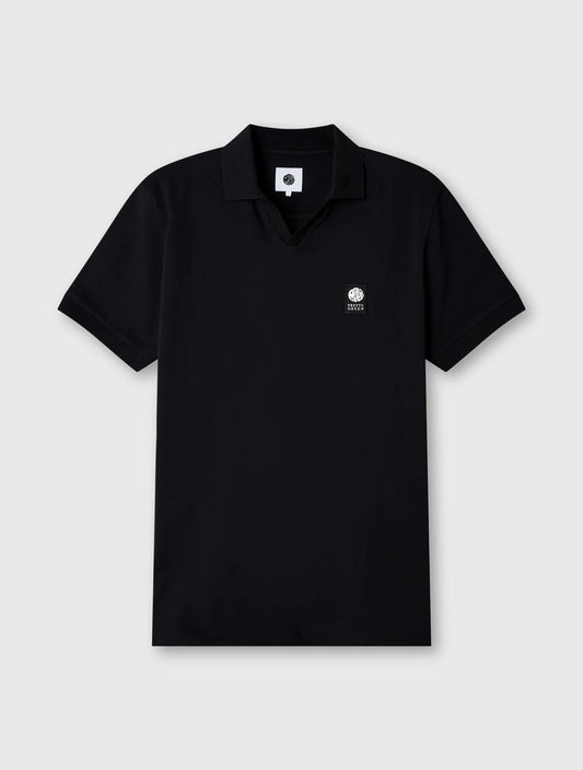 Pretty Green Resonance Solid Colour Polo Shirt Black