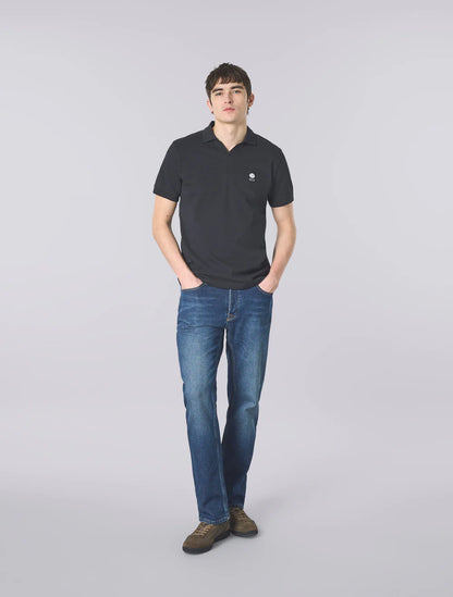 Pretty Green Resonance Solid Colour Polo Shirt Black