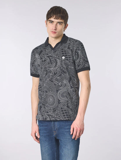 Pretty Green Resonance Linear Polo Shirt Black