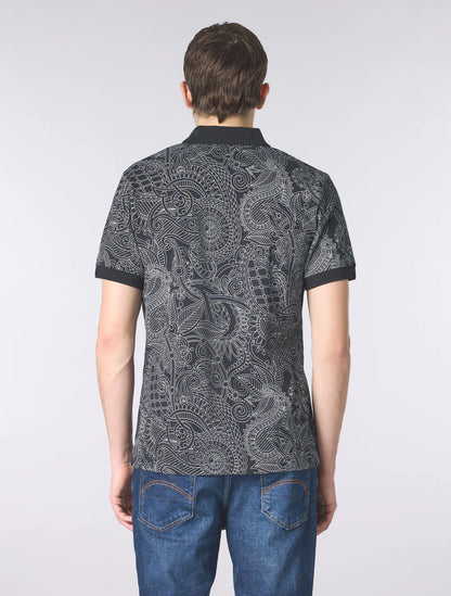 Pretty Green Resonance Linear Polo Shirt Black