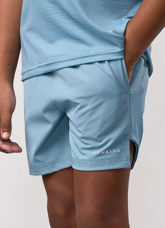Gym King Junior Geometric Knit Short Sea Mist