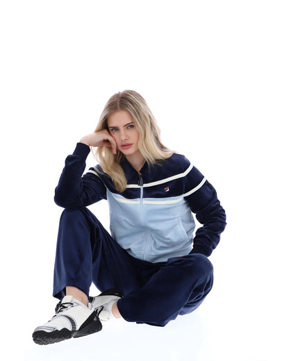 Fila Vintage Ladies Giovana Cropped Zip-Up Jacket Navy