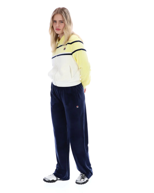 Fila Vintage Ladies Giovana Cropped Zip-Up Jacket Lemon Chiffon