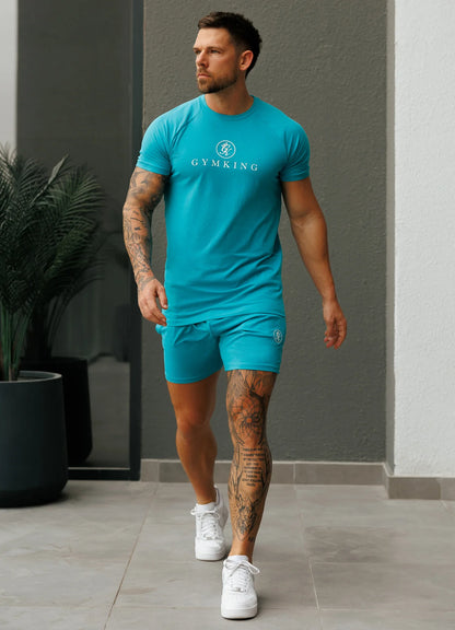 Gym King Pro Jersey Short Marine Teal