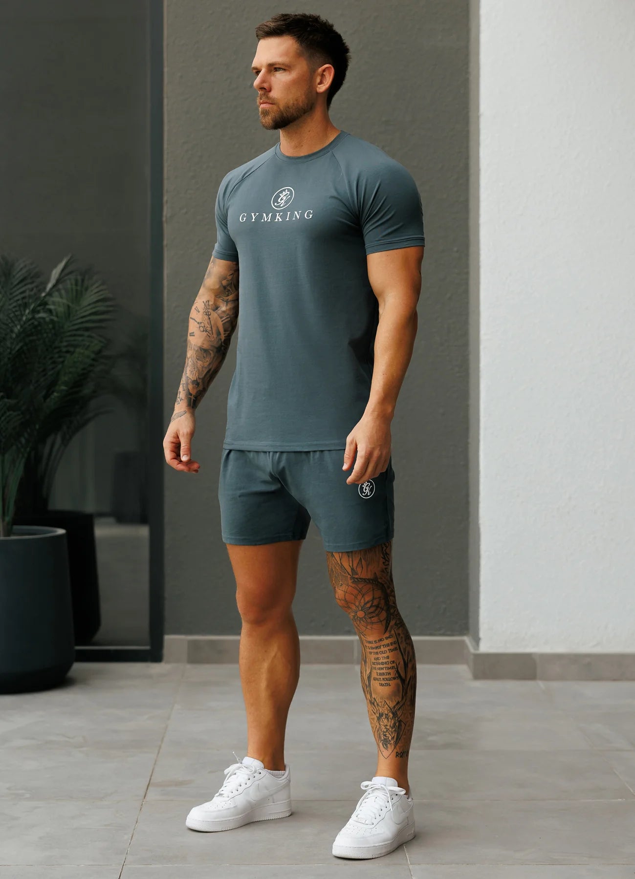 Gym King Pro Logo V2 T-Shirt Slate Grey