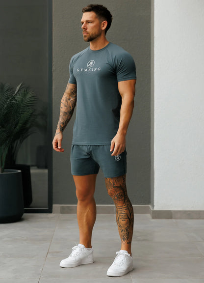 Gym King Pro Logo V2 T-Shirt Slate Grey