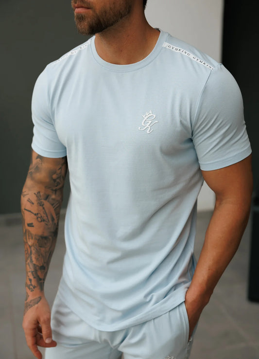 Gym King Tape Jersey T-Shirt Sky Blue