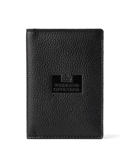 Weekend Offender Leather Passport Holder With Gift Box Black