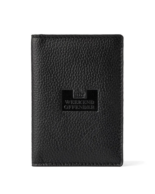 Weekend Offender Leather Passport Holder With Gift Box Black