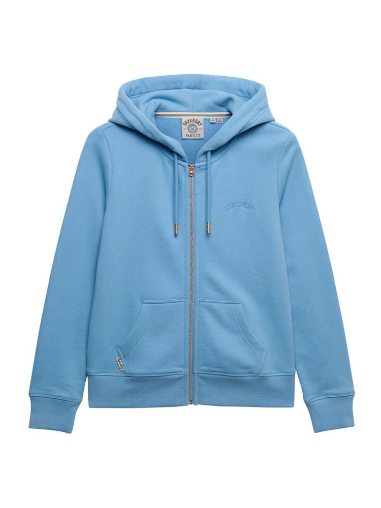 Superdry Ladies Essential Logo Zip Hood HB Bluebell