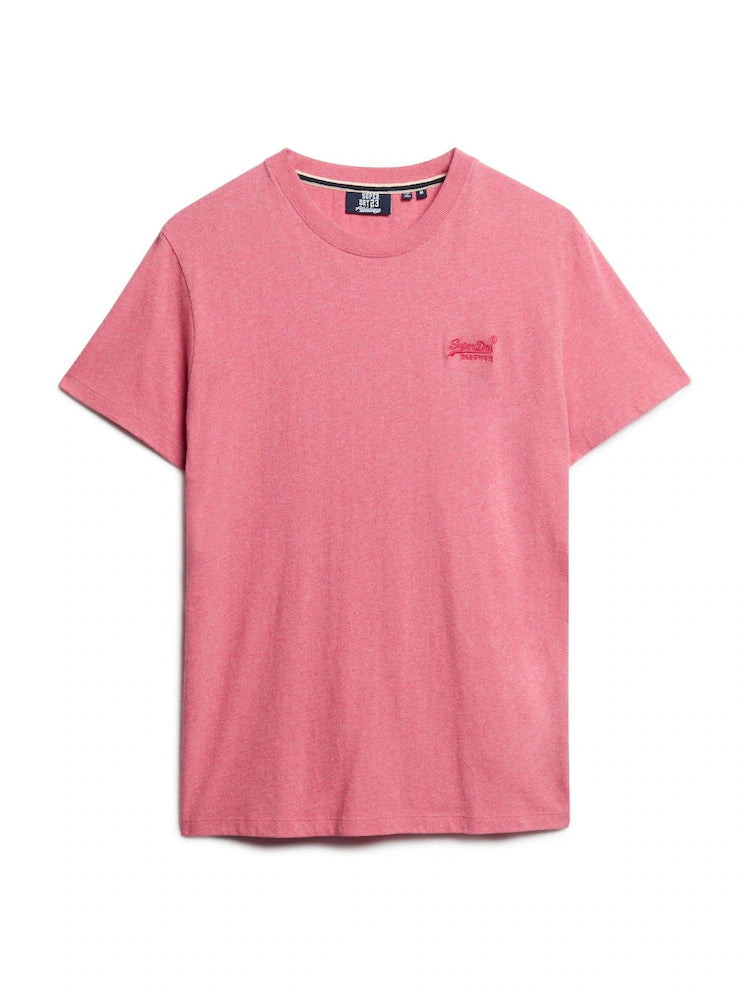 Superdry Essential Logo Embroidered T-Shirt Punch Pink Marl*