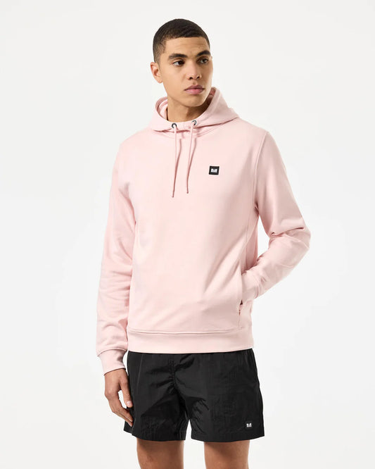 Weekend Offender Ribbe Badge Hoodie Pale Blush