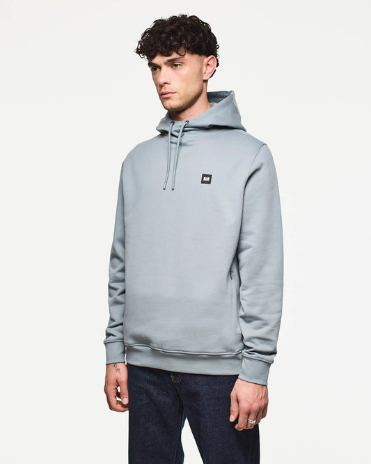 Weekend Offender Ribbe Badge Hoodie Porpoise Grey