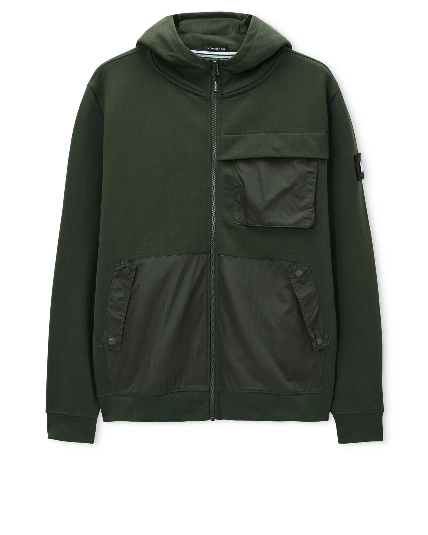 Weekend Offender Daponte Hoodie Black Forest Green