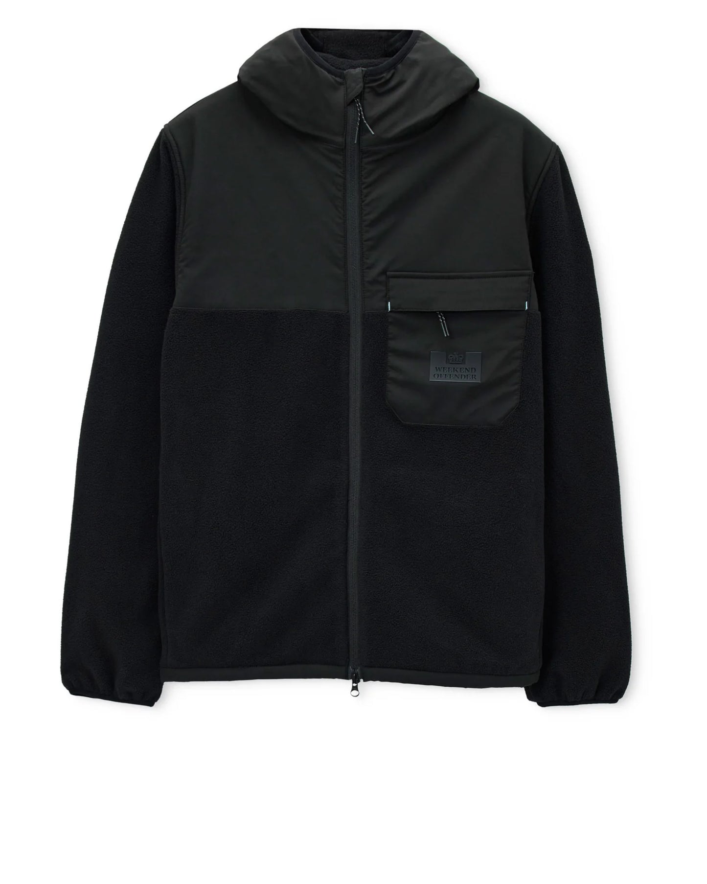 Weekend Offender Frusciante Polar Fleece Hoodie Black