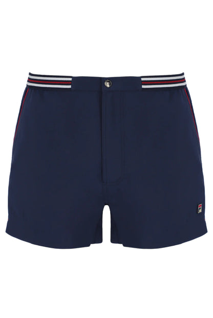 FILA Hightide 4 Terry Pocket Stripe Shorts Navy/Navy/Red