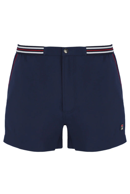 FILA Hightide 4 Terry Pocket Stripe Shorts Navy/Navy/Red