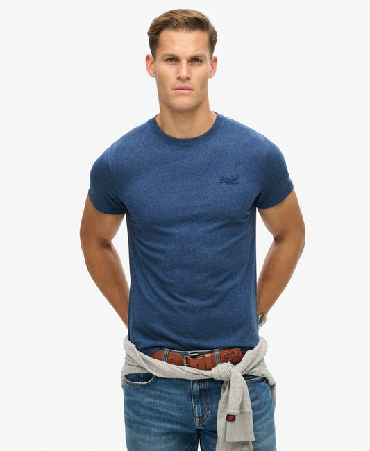 Superdry Essential Logo Embroidered T-Shirt Bright Blue Marl