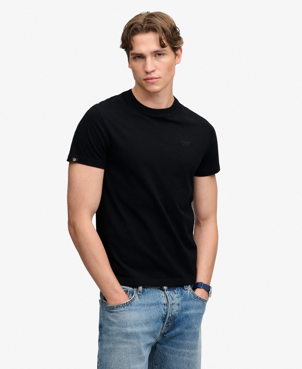 Superdry Essential Logo Embroidered T-Shirt Black/Black