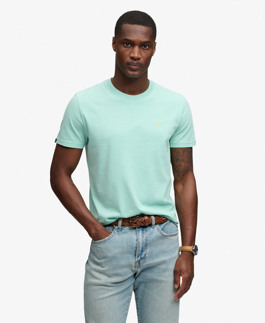 Superdry Essential Logo Embroidered T-Shirt Spearmint Light Green/Apricot