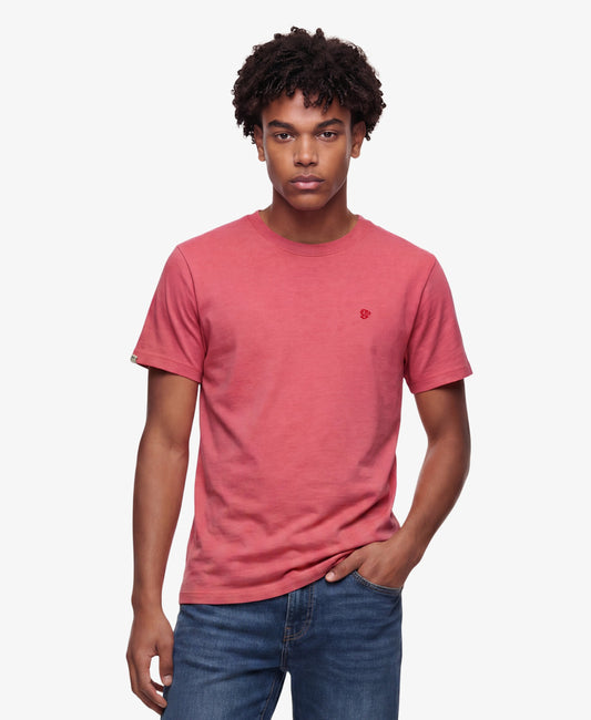 Superdry Essential Logo Embroidered T-Shirt Punch Pink Marl/Dark Pink