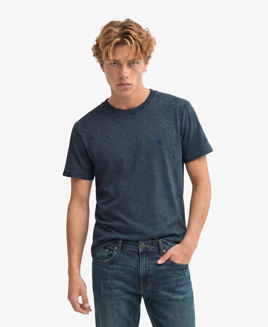 Superdry Essential Logo Embroidered T-Shirt Dark Blue Grit/Pure Navy