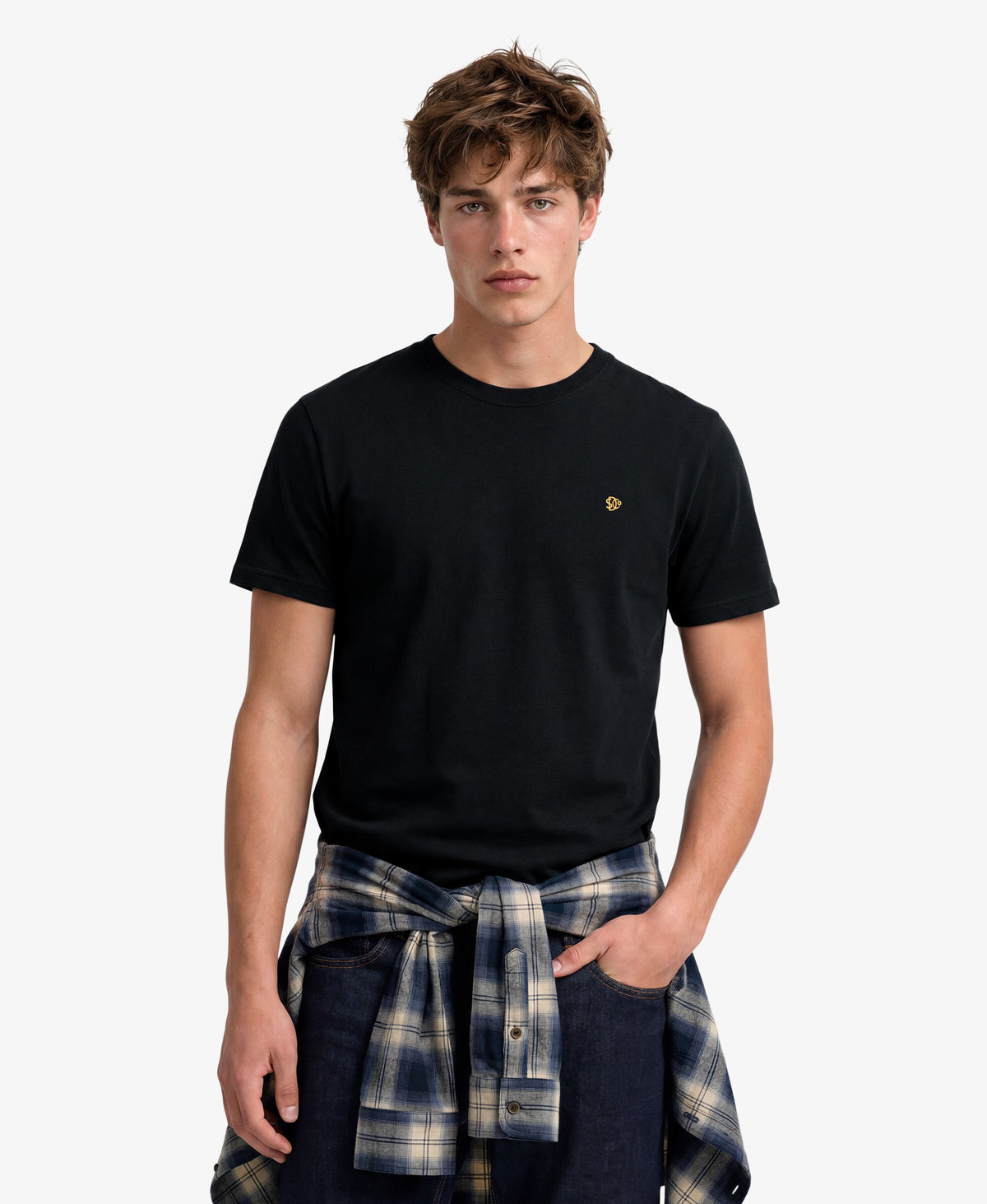 Superdry Essential Logo Embroidered T-Shirt Black/Gold