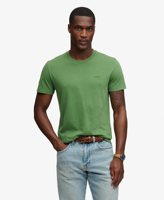 Superdry Essential Logo Embroidered T-Shirt Artichoke Green/Fern Green
