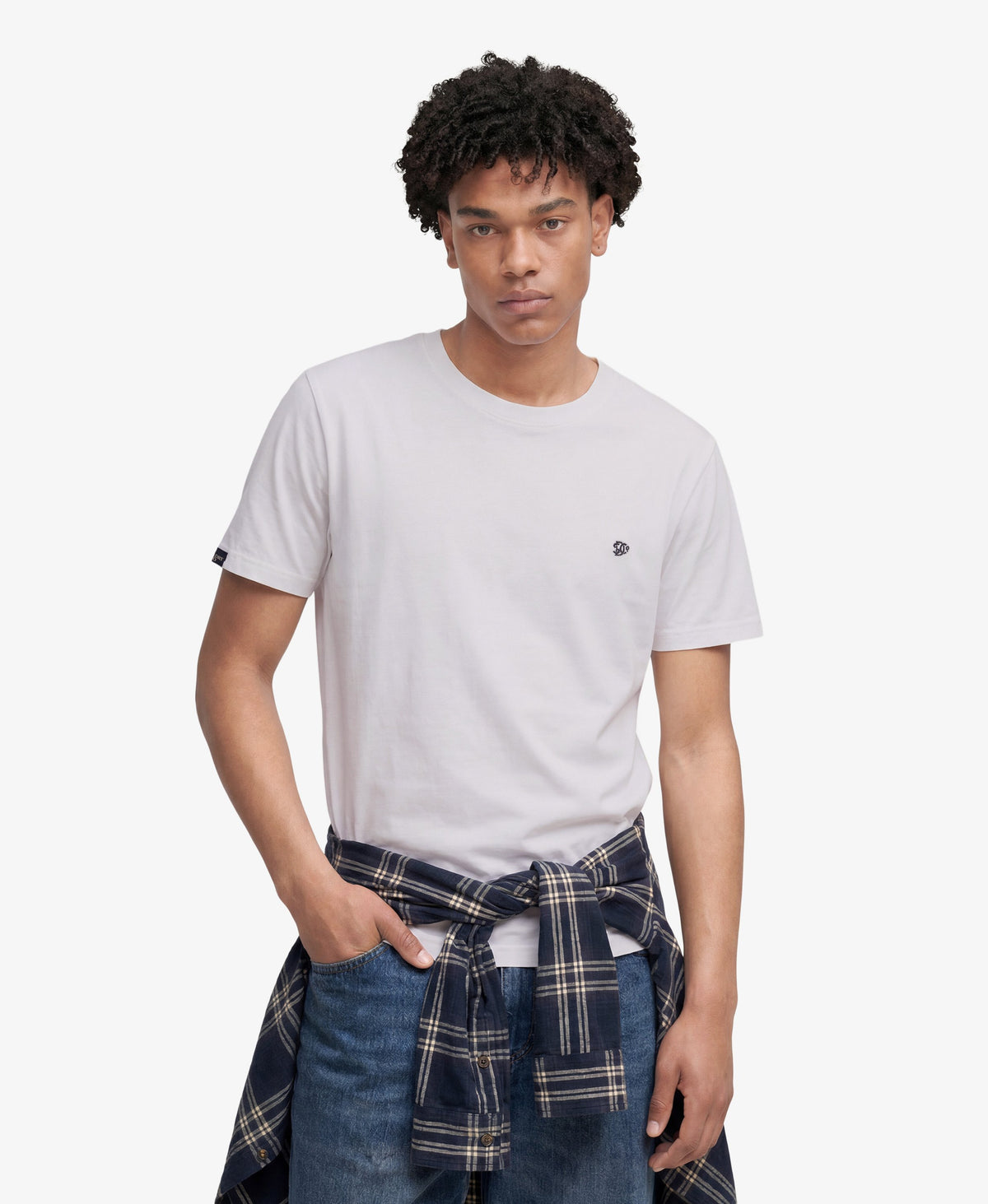 Superdry Essential Logo Embroidered T-Shirt Optic/Navy