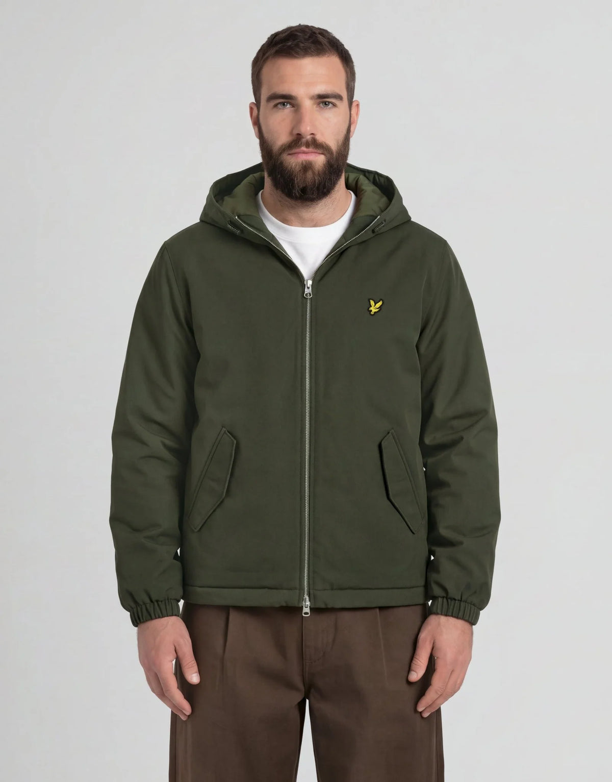 Lyle & Scott Padded Hooded Zip Through Jacket Deep Depths