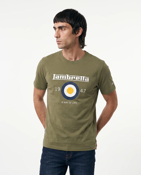 Lambretta Classic Target T-Shirt Khaki