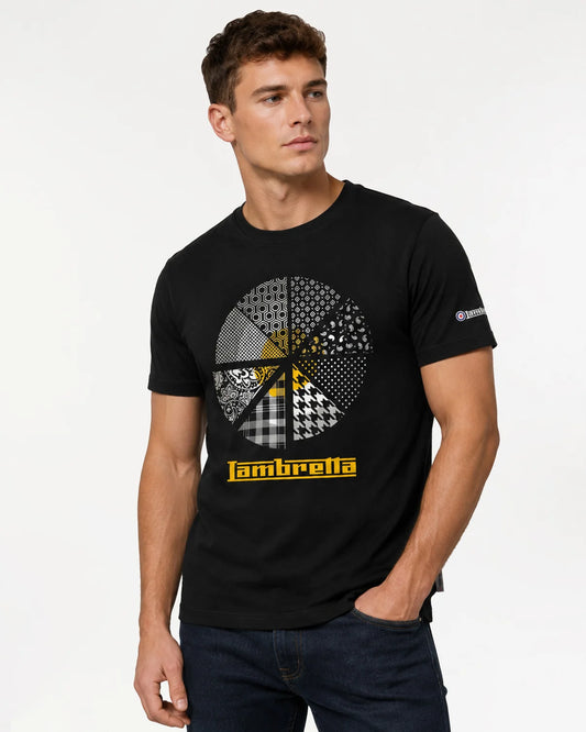 Lambretta Target Slice T-Shirt Black/Yellow