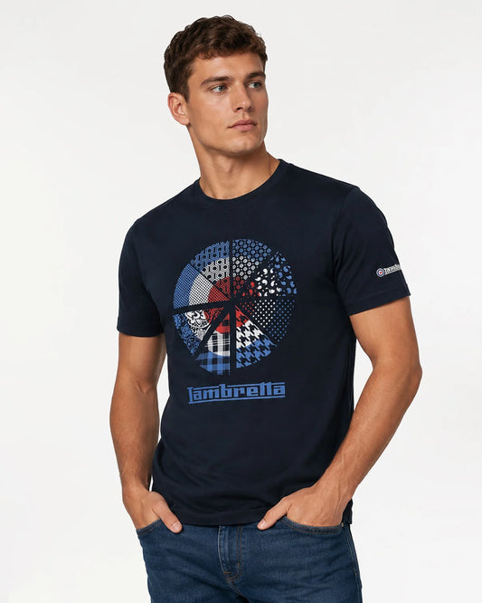 Lambretta Target Slice T-Shirt Navy/Red