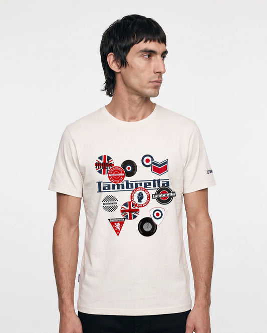 Lambretta Badges T- Shirt Jet Stream