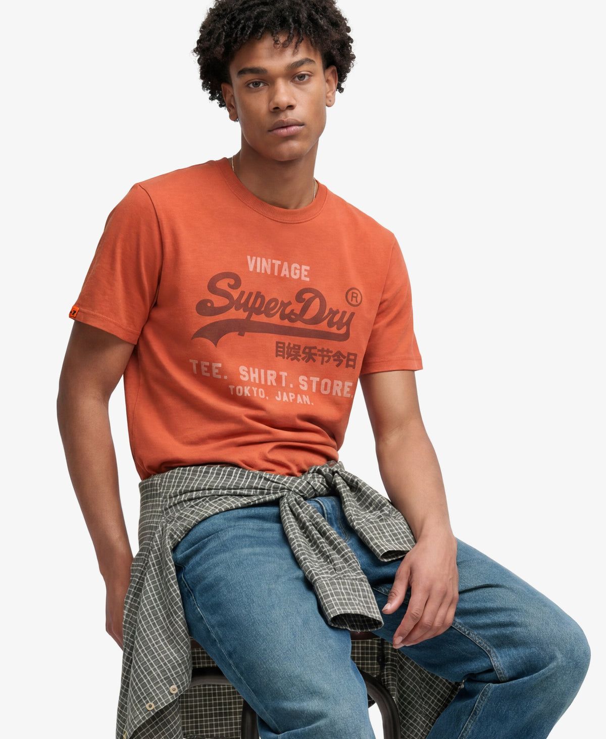 Superdry VL Heritage Relaxed T-shirt Rust Orange Marl