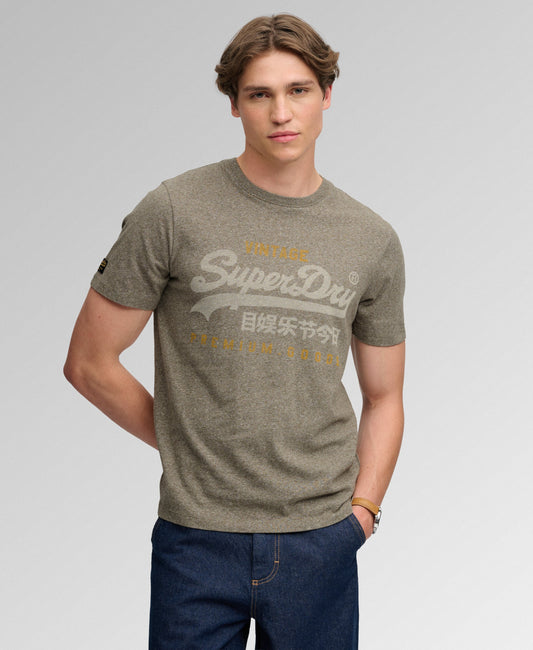 Superdry VL Heritage Relaxed T-shirt Olive Green Marl