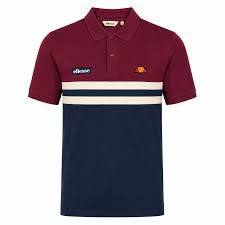 Ellesse Muccia Polo Shirt Burgundy/Navy