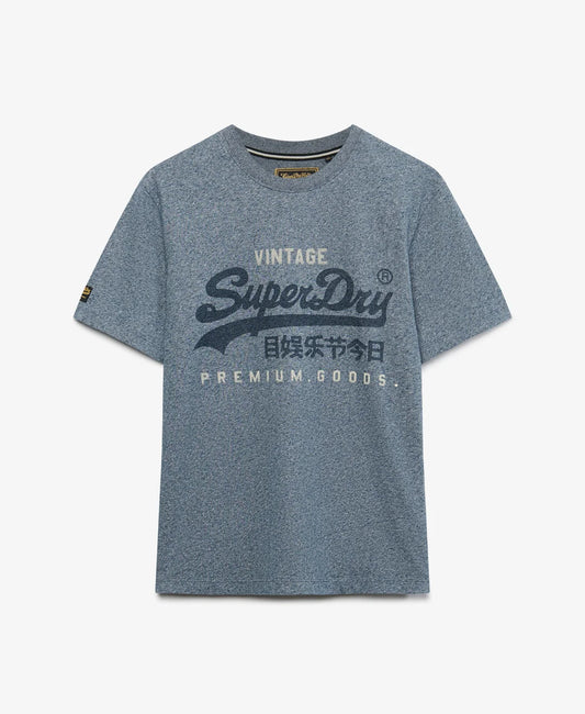Superdry VL Heritage Relaxed T-shirt Denim Blue Marl
