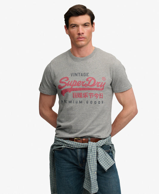 Superdry VL Heritage Relaxed T-shirt Dark Vintage Grey Marl