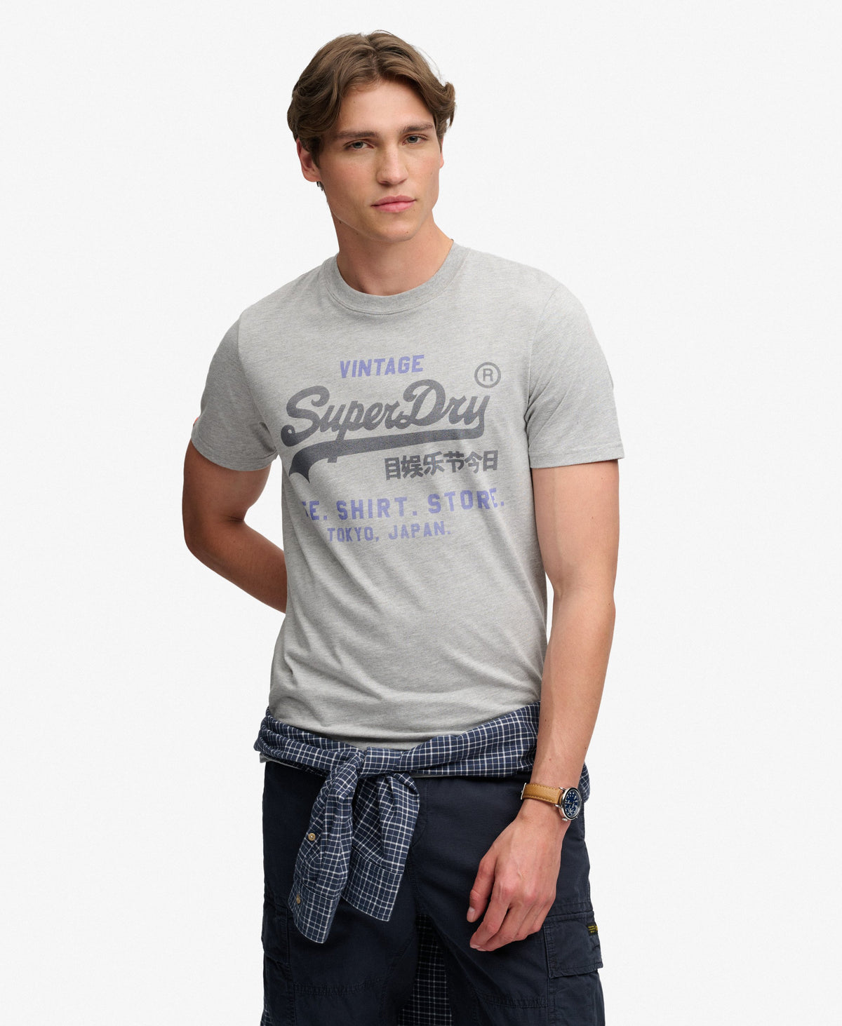 Superdry VL Heritage Relaxed T-shirt College Grey Marl