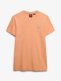 Superdry Essential Logo Embroidered T-Shirt Coral Reef/Blue