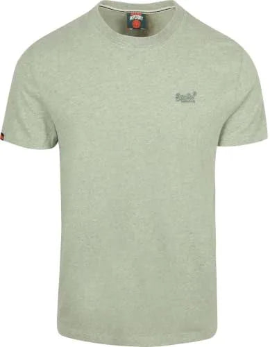 Superdry Essential Logo Embroidered T-Shirt Sage Green Marl