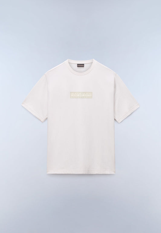 Napapijri Box Logo Short Sleeve T-Shirt White Whisper