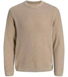Jack & Jones JJedover Knit Crew Neck Moonbeam